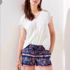 Loft Paisley Flare Shorts